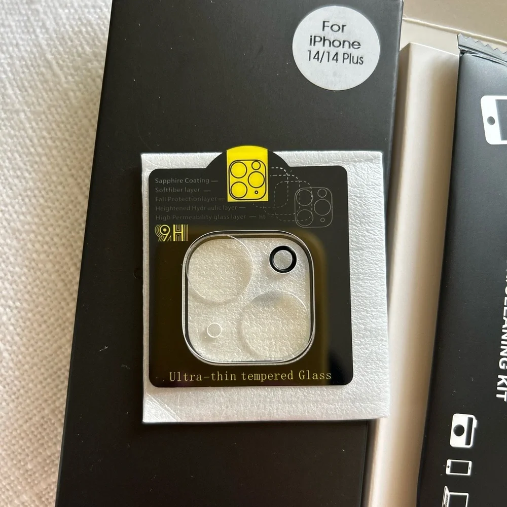 Ultra-thin Tempered Glass Camera Protector for iPhone 14/14 Plus
